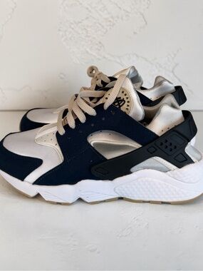 Nike Air Huarache "Nike By You" Custom – Navy/Silver – Men’s 8 – DEADSTOCK